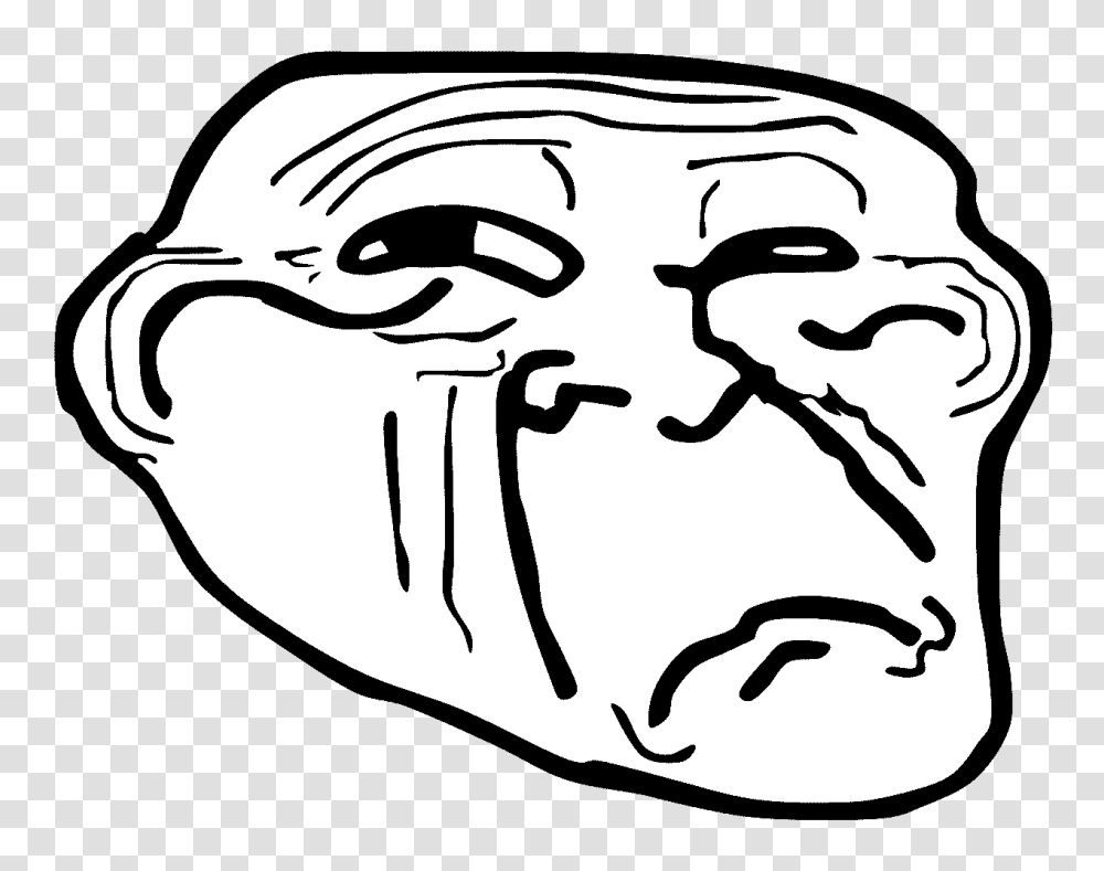 Trollface, Head, Food, Stencil, Mouth Transparent Png