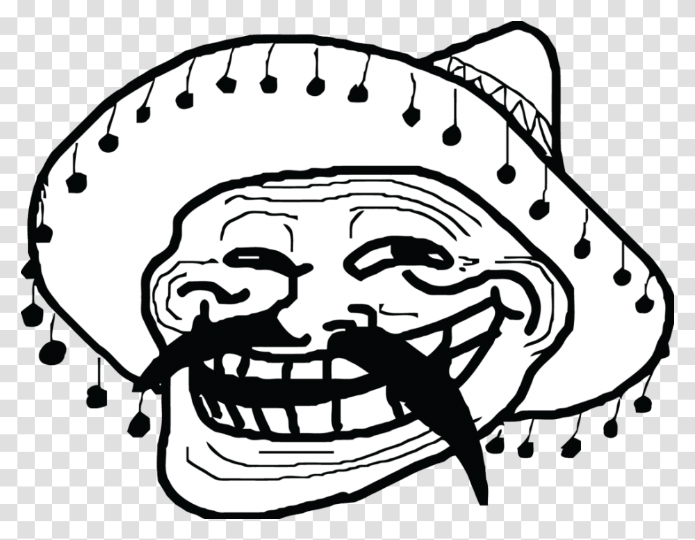 Trollface, Label, Helmet Transparent Png