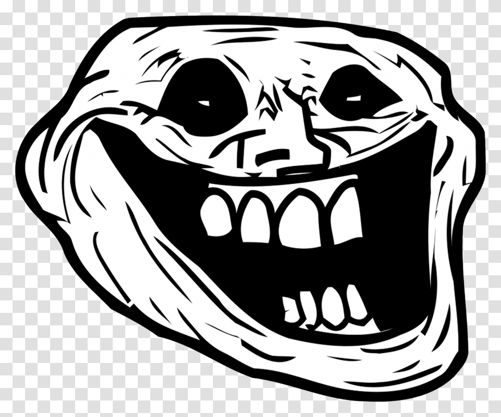 Trollface, Stencil, Label, Doodle Transparent Png