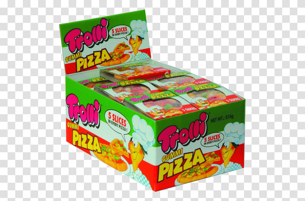 Trolli Gummy Pizza Box Of 48 Gummy Trolli Gummy Pizza, Birthday Cake, Dessert, Food, Outdoors Transparent Png