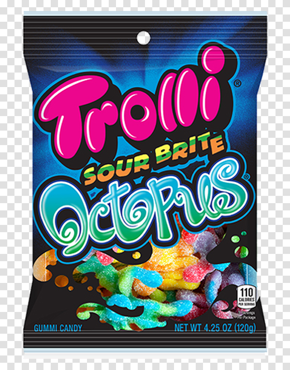 Trolli Sour Brite Octopus Trolli Candy, Advertisement, Flyer, Poster, Paper Transparent Png