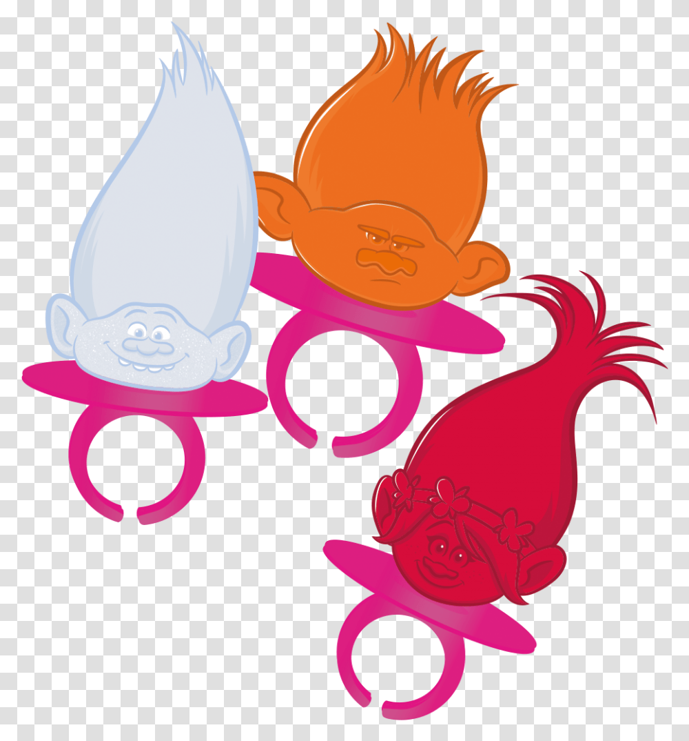 Trolls 3d Candy Ring Pieces, Animal, Bird, Sea Life, Fish Transparent Png