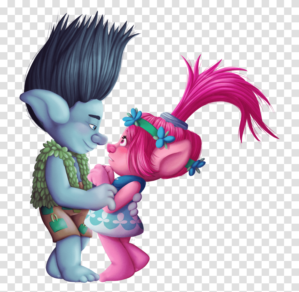 Trolls Branch And Poppy, Crystal, Person, Costume Transparent Png