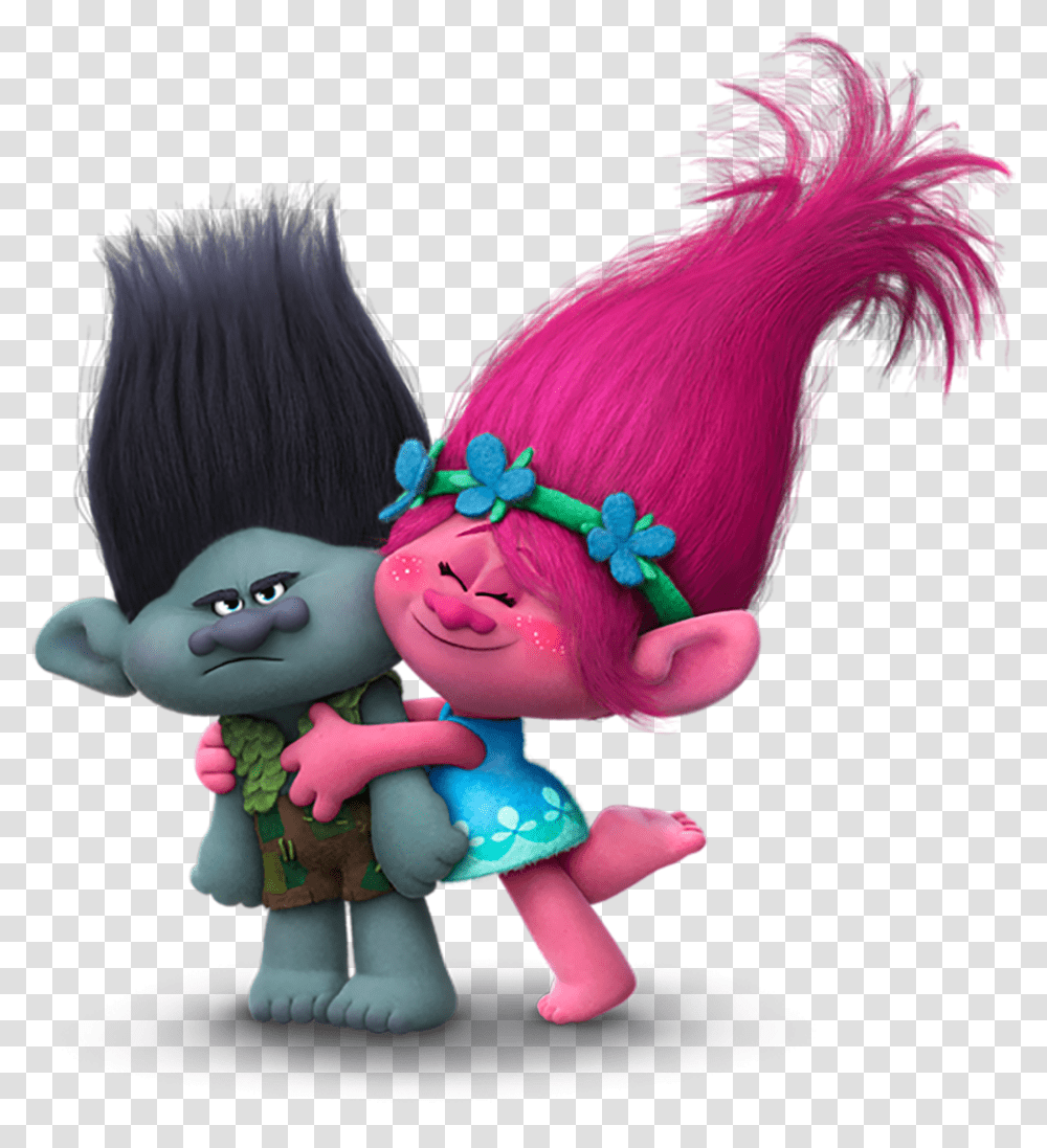 Trolls Branch And Poppy Image Princesa Poppy Y Ramon, Head, Hair, Doll, Toy Transparent Png