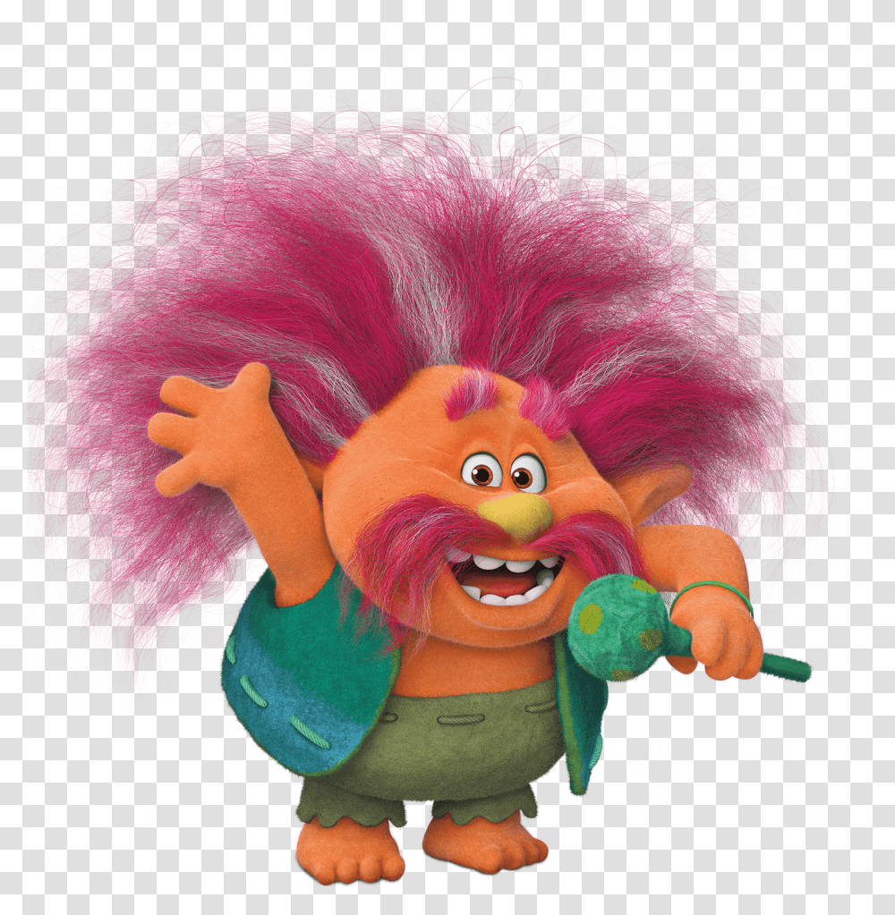 Trolls Characters, Toy, Doll, Hair, Pinata Transparent Png