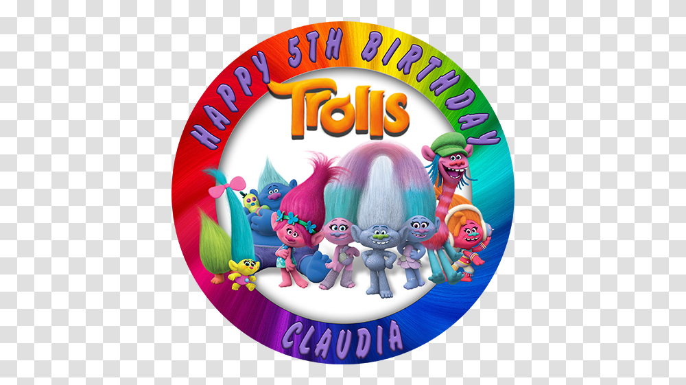 Trolls Invite To Birthday Trolls Full Size Download Trolls 4th Birthday Shirt, Text, Leisure Activities, Birthday Cake, Food Transparent Png