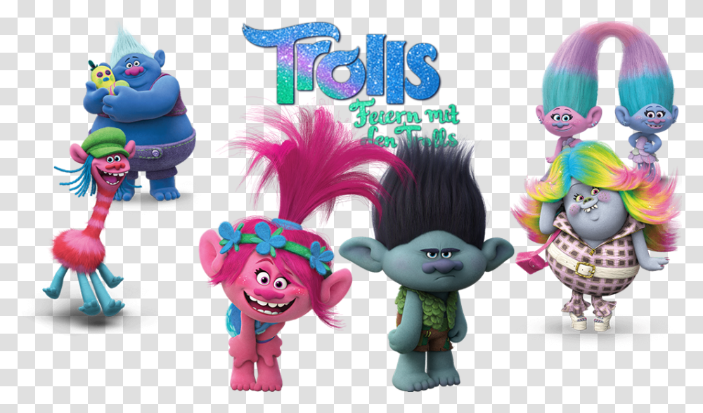 Trolls Movie Characters Trolls Holiday Trolls Doll Toy Transparent Png Pngset Com