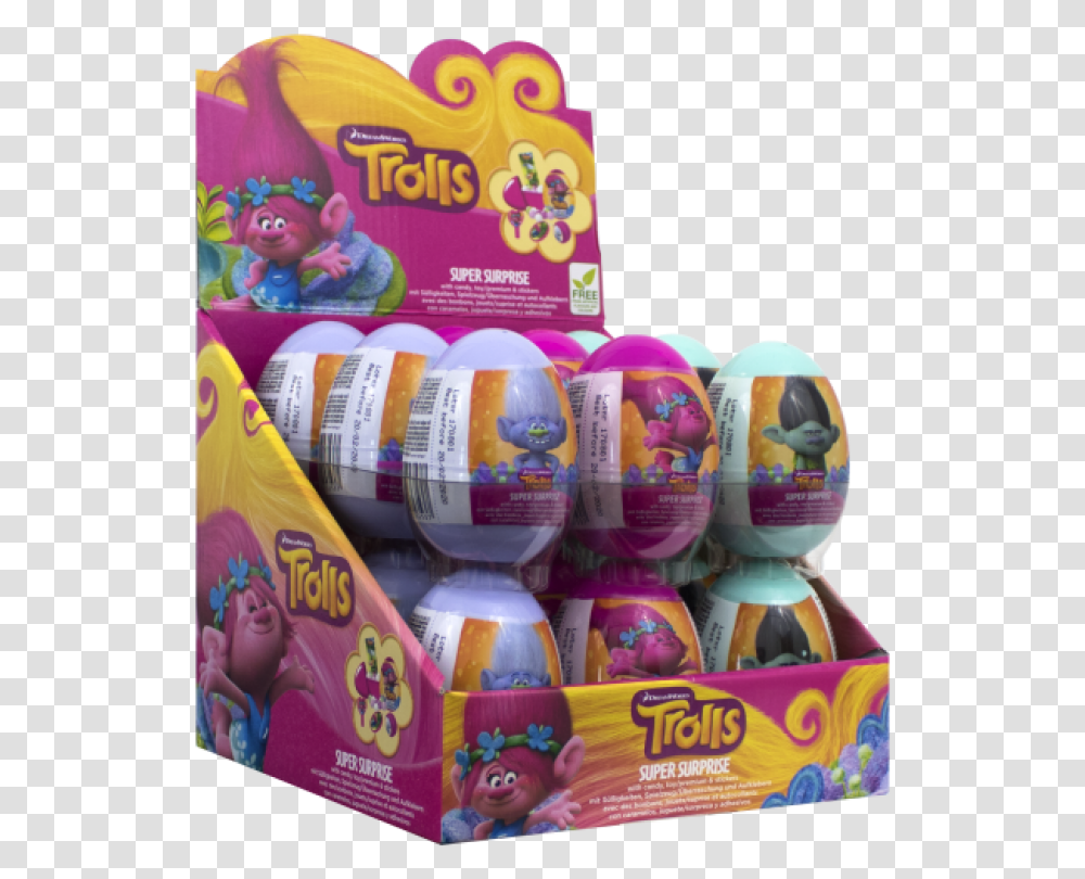 Trolls Surprise Eggs, Food, Candy, Inflatable, Toy Transparent Png