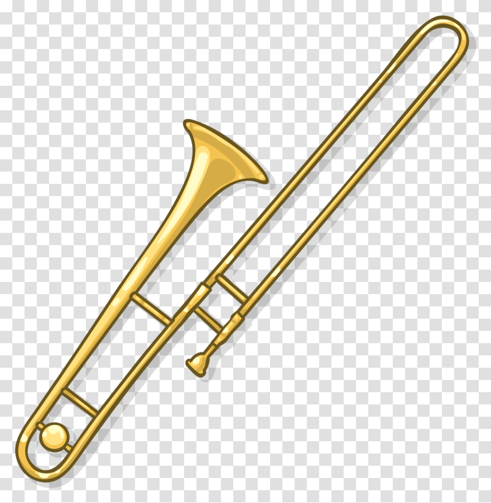 Trombone Clipart Trumbone Types Of Trombone, Brass Section, Musical Instrument Transparent Png