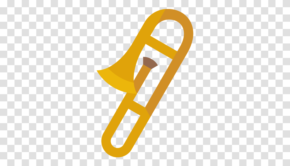Trombone Musical Instrument Free Icon Of Trombone Icon, Brass Section, Horn, Trumpet, Cornet Transparent Png
