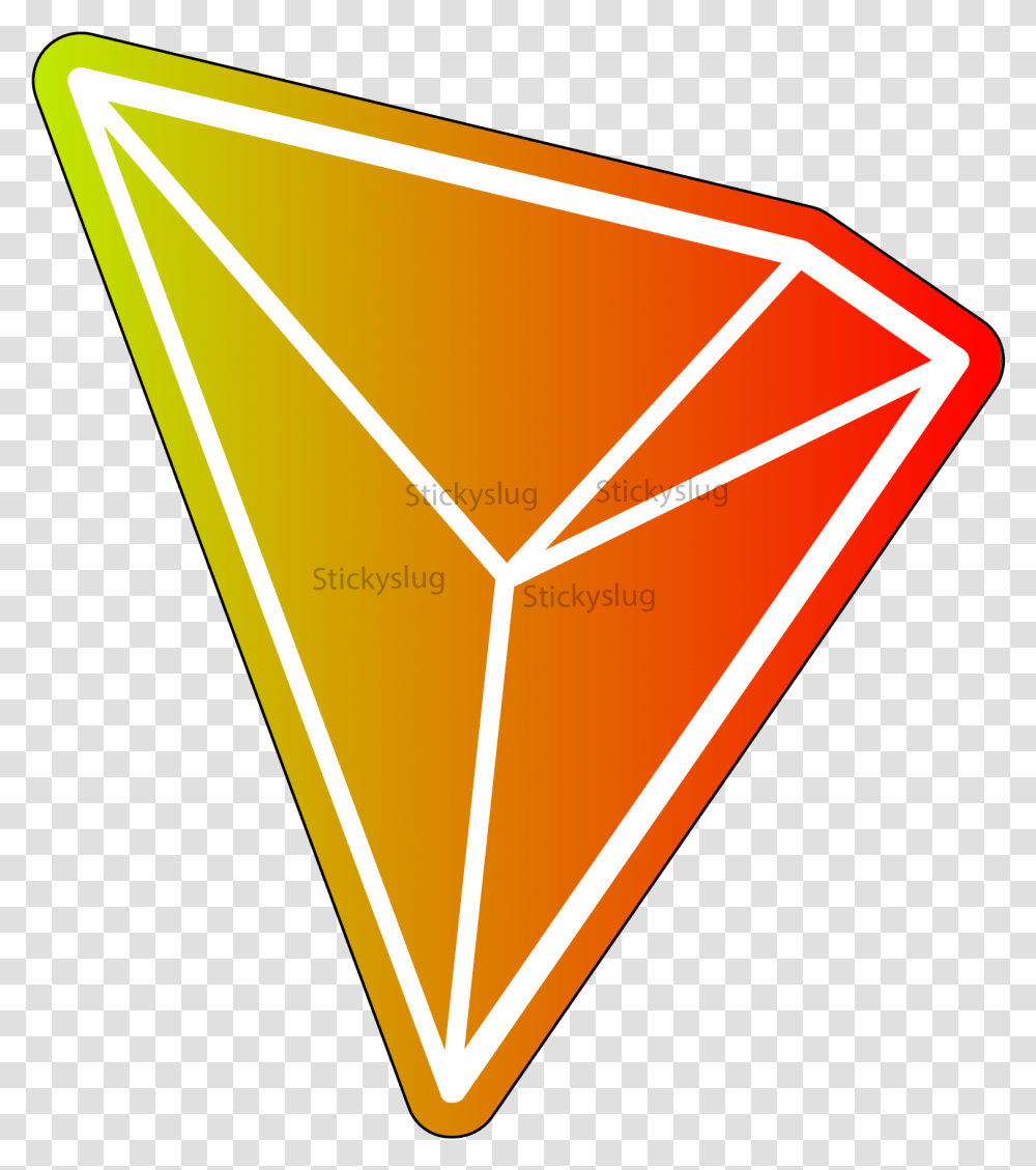 Tron Cryptocurrency News, Triangle, Kite, Toy, Label Transparent Png