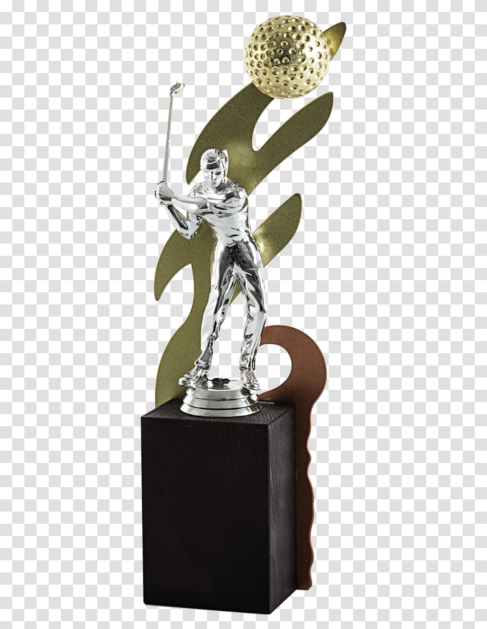 Tronco Golf Trophy Statue, Person, Human, Crucifix Transparent Png