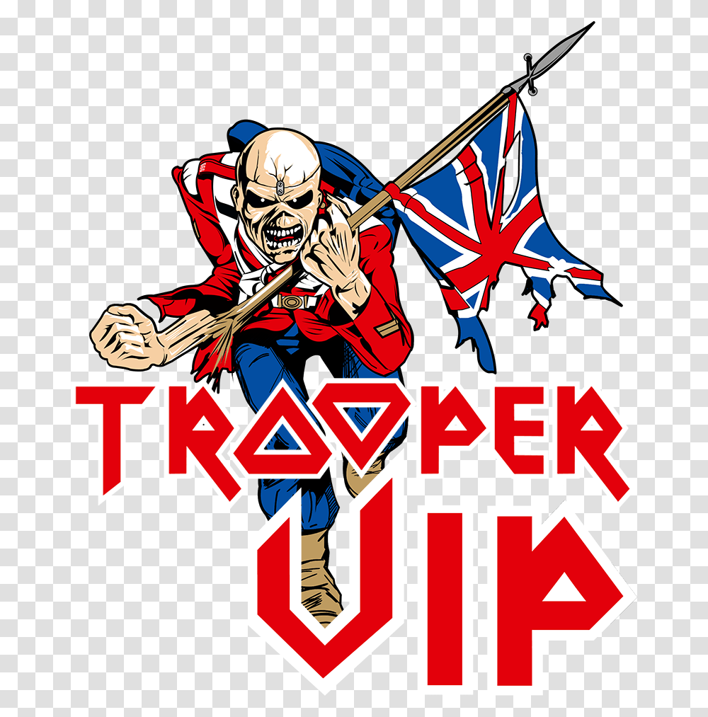 Trooper Vip Will Go Onsale To Iron Maiden Fan Club Iron Maiden Trooper, Helmet, Person, Poster, Advertisement Transparent Png