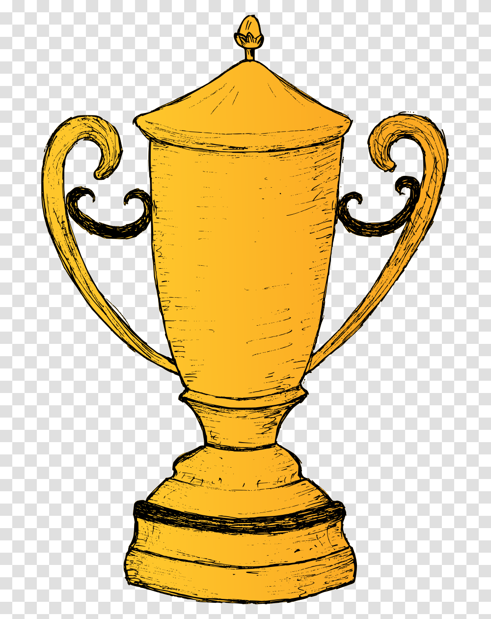 Trophy Drawing 6 1 Trophy, Lamp Transparent Png