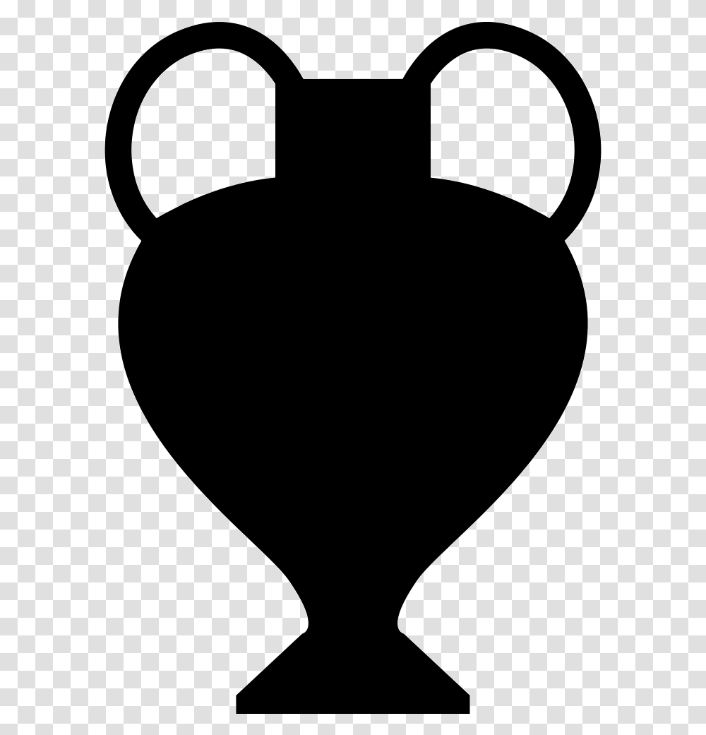 Trophy Jar Black Silhouette Shape, Stencil Transparent Png