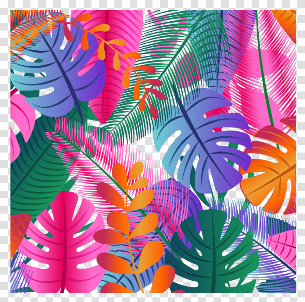 Tropical Background Illustration, Pattern, Tree Transparent Png