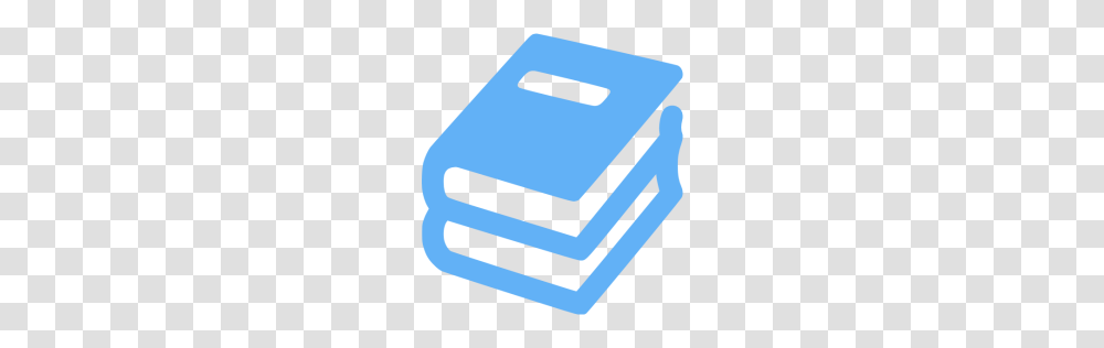 Tropical Blue Book Stack Icon, Word, White, Texture Transparent Png
