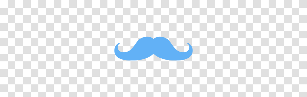 Tropical Blue Mustache Icon, Word, White, Texture Transparent Png