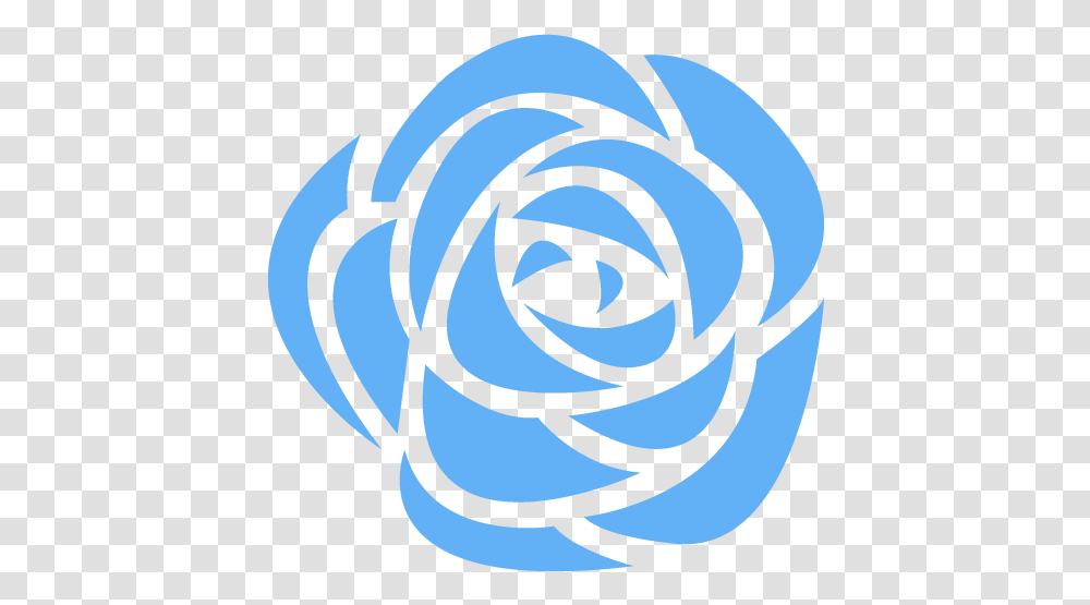 Tropical Blue Rose Icon Free Tropical Blue Flower Icons Blue Rose Logo, Spiral, Coil, Symbol Transparent Png