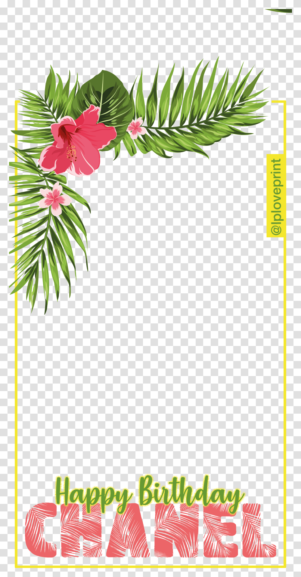 Tropical Border Corner Download Tropical Flower Border Clipart, Floral Design, Pattern, Plant Transparent Png