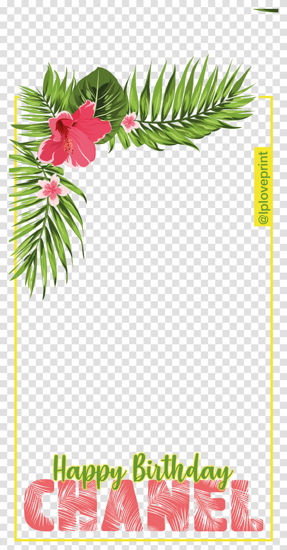 Tropical Border Corner Tropical Flowers Border, Plant, Geranium, Tree, Floral Design Transparent Png