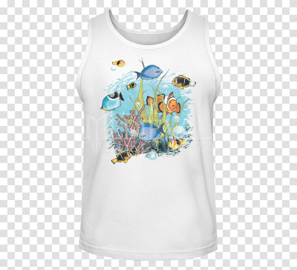 Tropical Fish Tank Top, Sleeve, T-Shirt, Undershirt Transparent Png