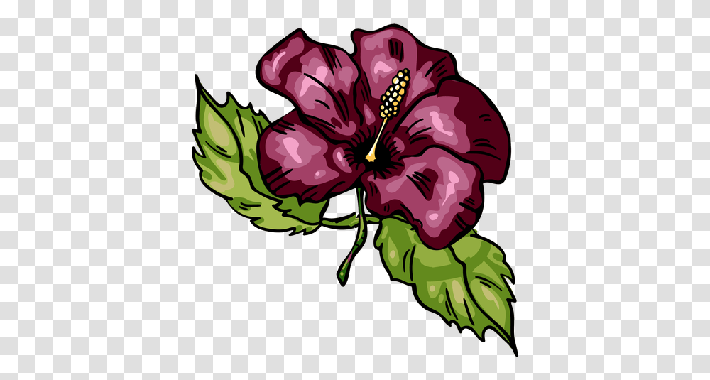 Tropical Flower Hibiscus & Svg Vector File Hawaiian Hibiscus, Plant, Blossom, Pollen Transparent Png