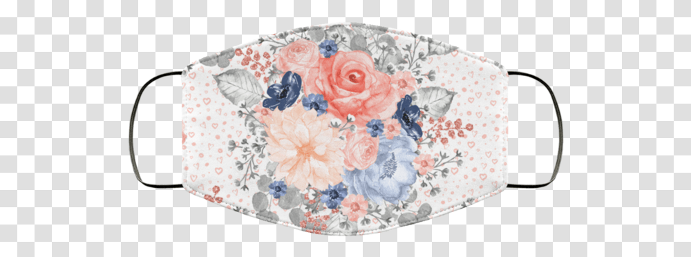 Tropical Flowers 3 Layers Face Mask Rose, Pillow, Cushion, Art, Pattern Transparent Png