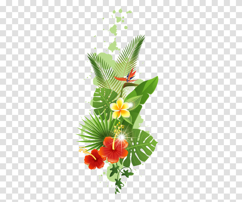 Tropical Flowers, Floral Design, Pattern Transparent Png