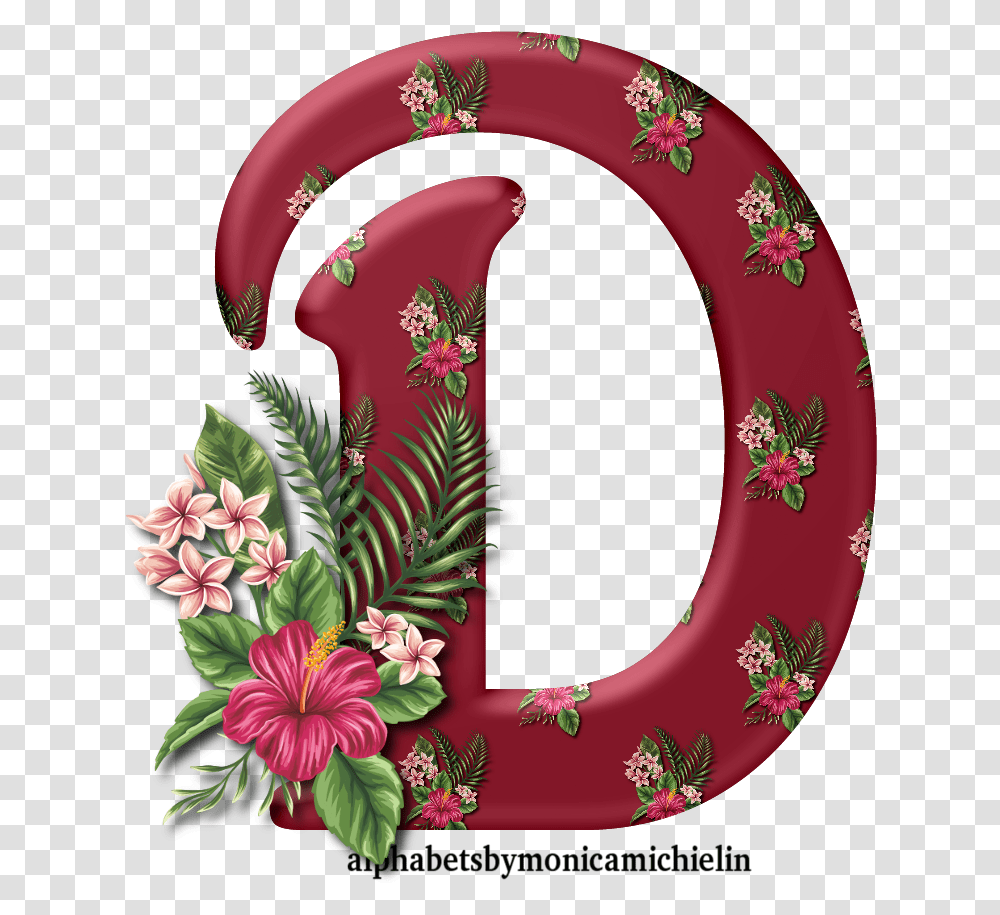 Tropical Flowers Hawaii Alphabet And Tropical Flowers Alfabeto, Graphics, Art, Floral Design, Pattern Transparent Png