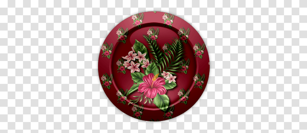 Tropical Flowers Hawaii Alphabet Serving Tray, Dish, Meal, Food, Graphics Transparent Png