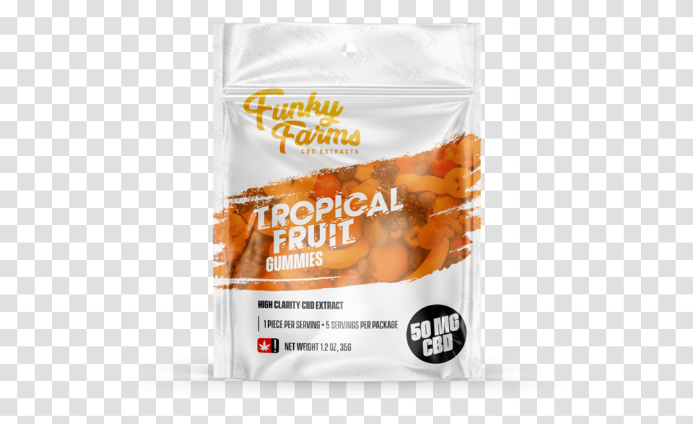 Tropical Fruit Funky Farms Cbd Gummies, Plant, Food, Advertisement, Poster Transparent Png