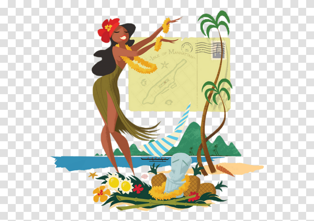 Tropical Hula Dance Hawaiian Illustration, Leisure Activities, Drawing Transparent Png