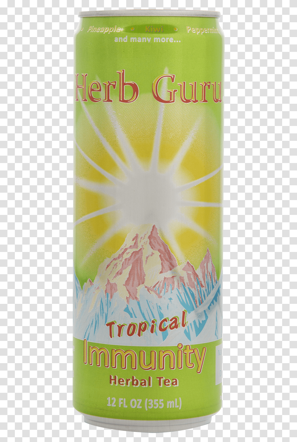 Tropical Immunity Herbal Tea Caffeinated Drink, Tin, Can, Spray Can, Bottle Transparent Png