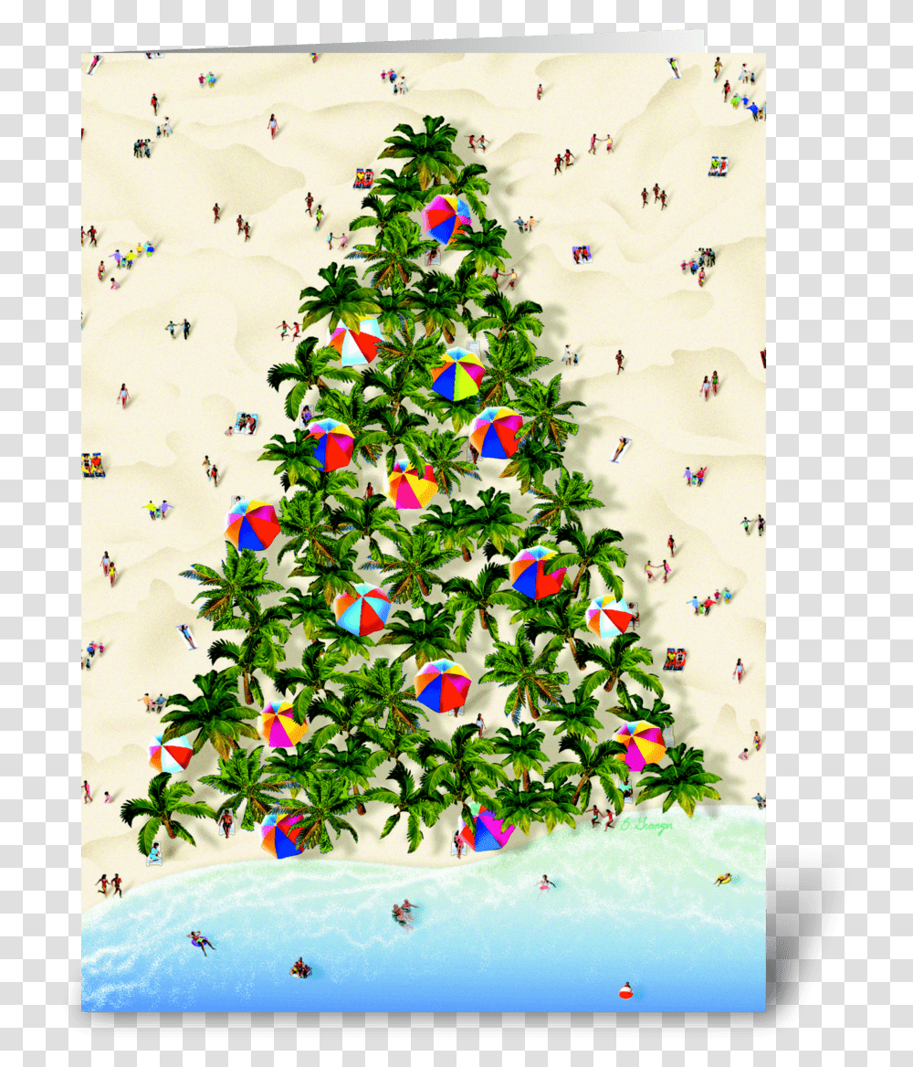 Tropical Tree Greeting Card Christmas Tree, Ornament, Plant Transparent Png