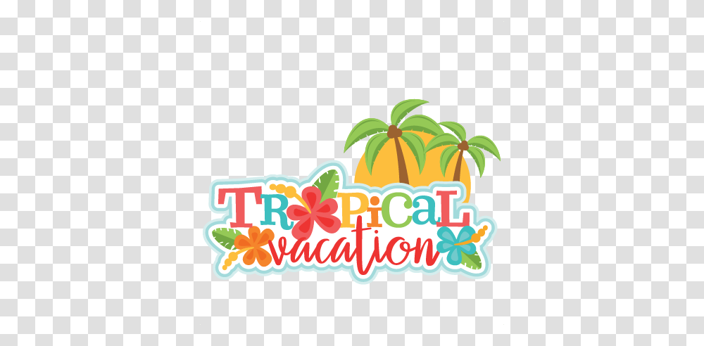 Tropical Vacation Title Scrapbook Cute Clipart, Plant, Fruit, Food Transparent Png