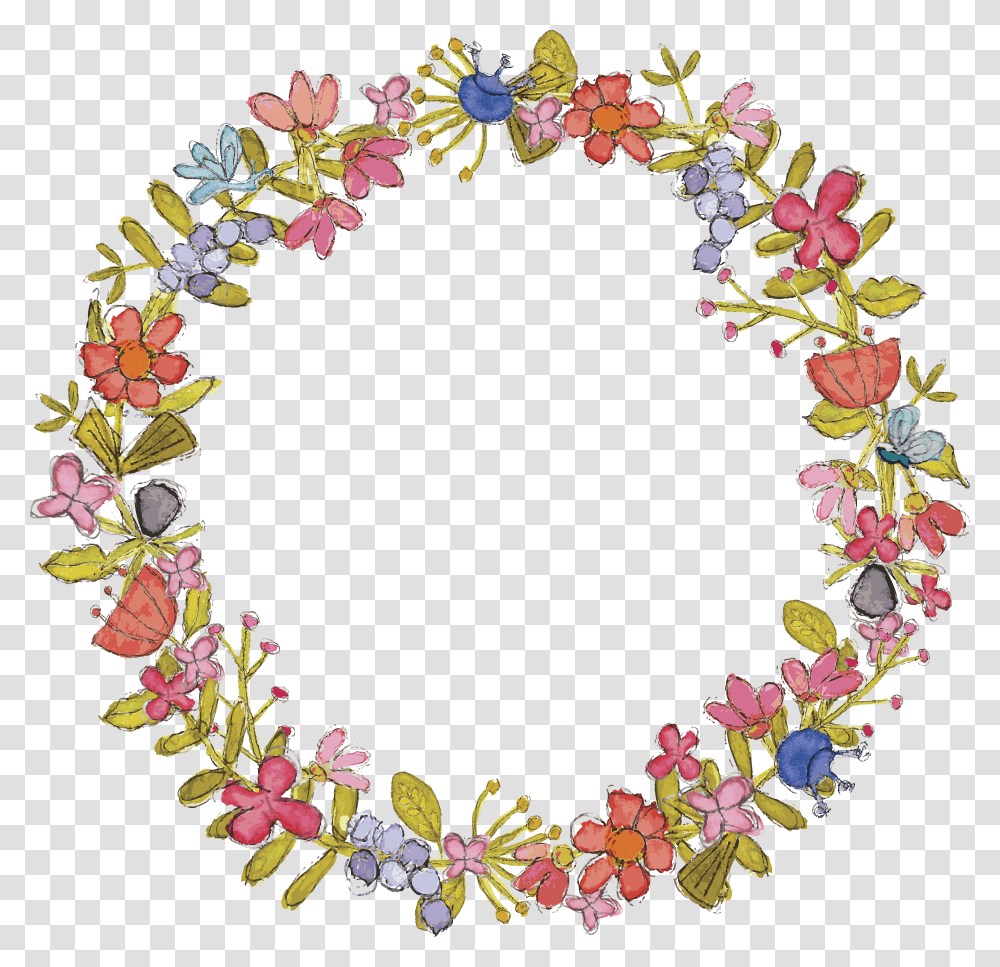 Tropical Wreath Tropical Flower Circle, Pattern, Floral Design Transparent Png