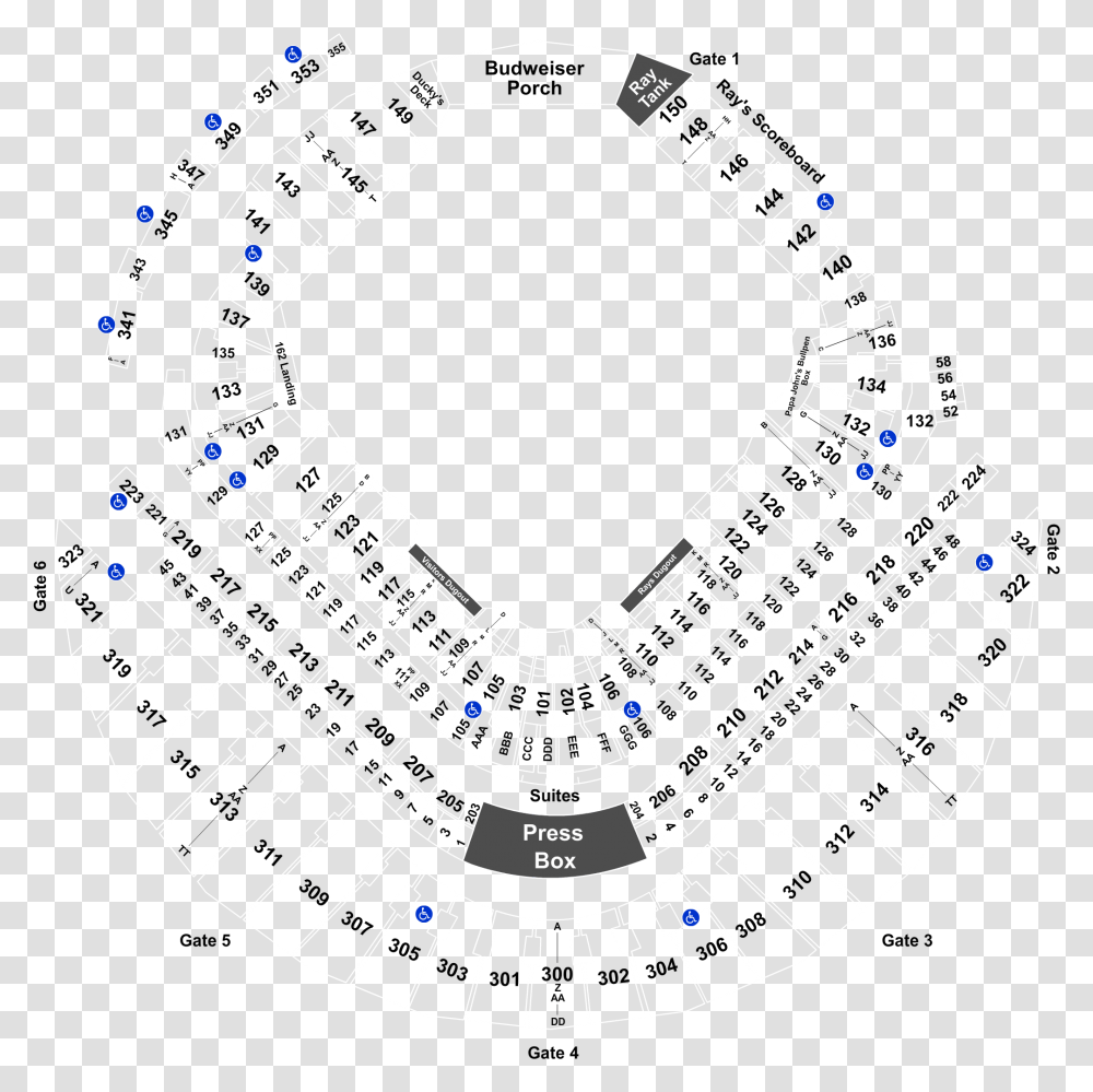 Tropicana Field Seating Chart Section, Chess, Game, Spider Web, Photography Transparent Png