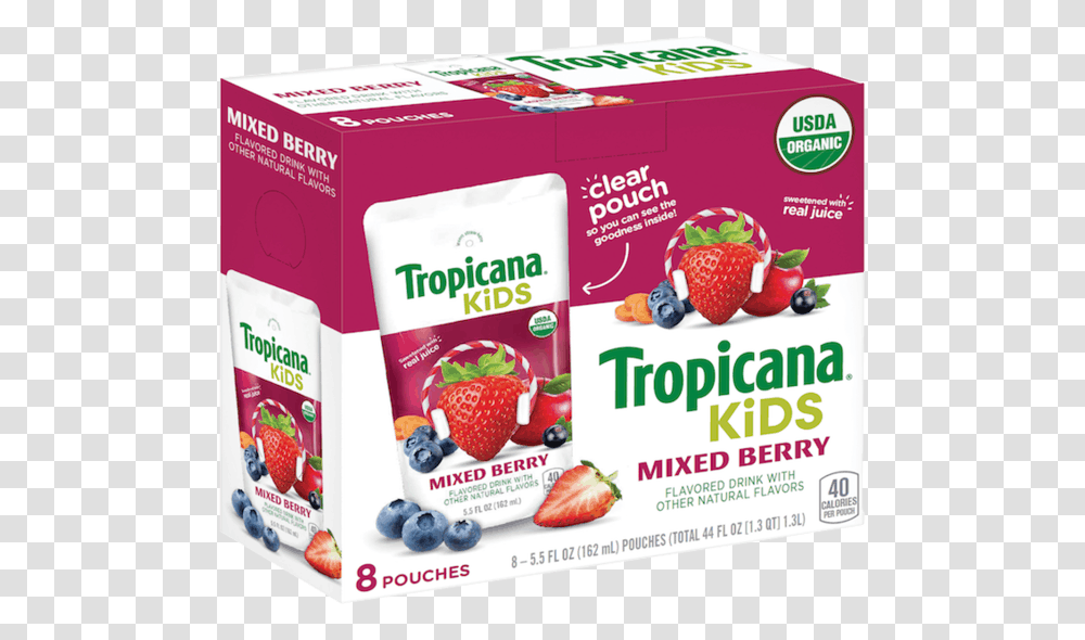 Tropicana Tropicana Kids Juice, Strawberry, Fruit, Plant, Food Transparent Png