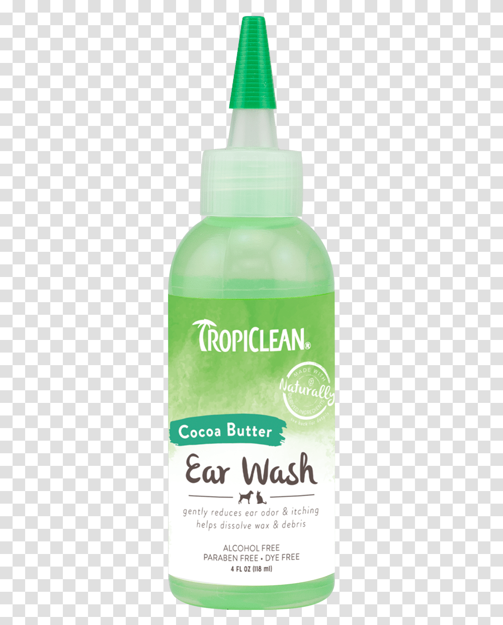 Tropiclean Cocoa Butter Ear Wash For Dogs And Cats Tropiclean Ear Wash, Bottle, Beverage, Drink, Liquor Transparent Png