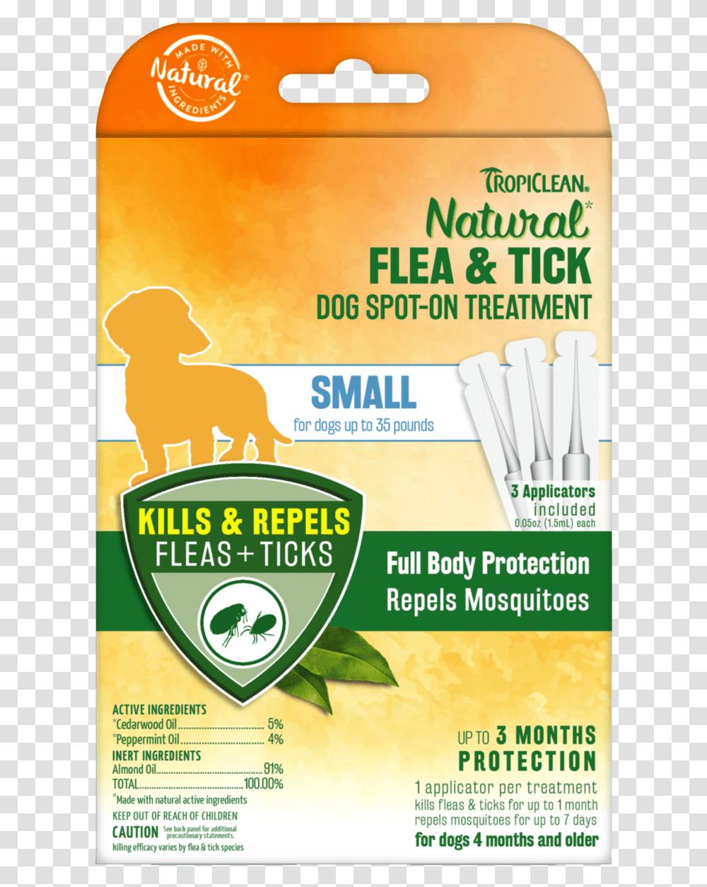Tropiclean Natural Flea Amp Tick Dog Collar, Poster, Advertisement, Flyer, Paper Transparent Png