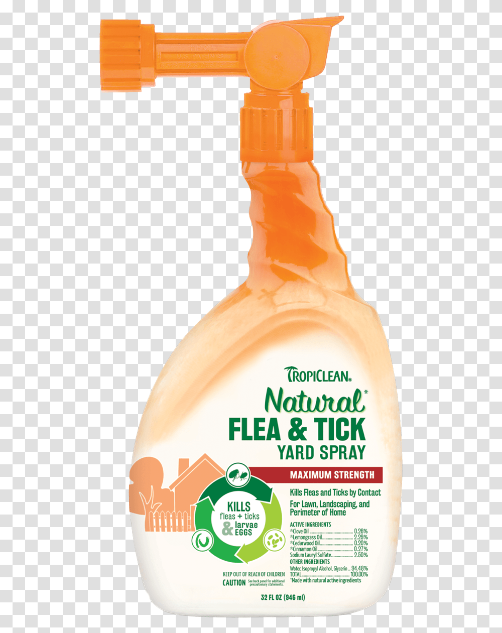 Tropiclean Natural Flea And Tick Spray, Bottle, Food, Plant, Shampoo Transparent Png