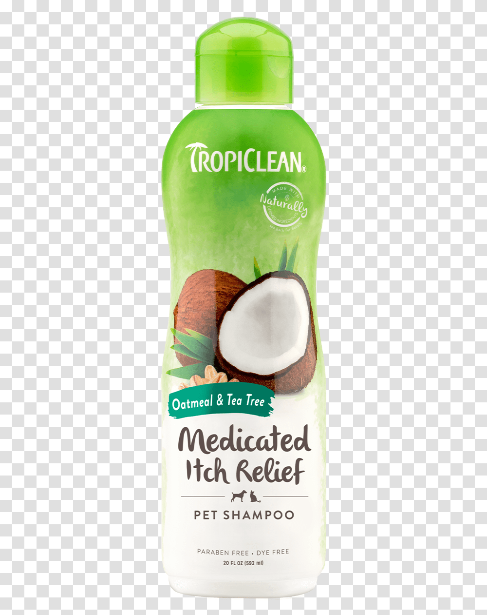 Tropiclean Oatmeal And Tea Tree Medicated Itch Relief Tropical Dog Shampoo, Plant, Nut, Vegetable, Food Transparent Png