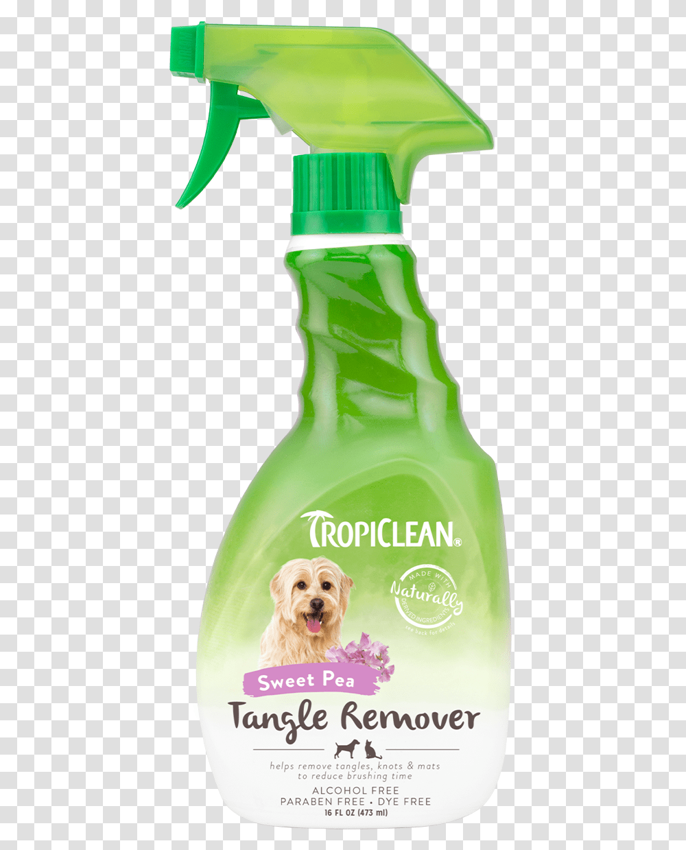 Tropiclean Sweet Pea Tangle Remover Spray For Dogs, Bottle, Pet, Canine, Animal Transparent Png