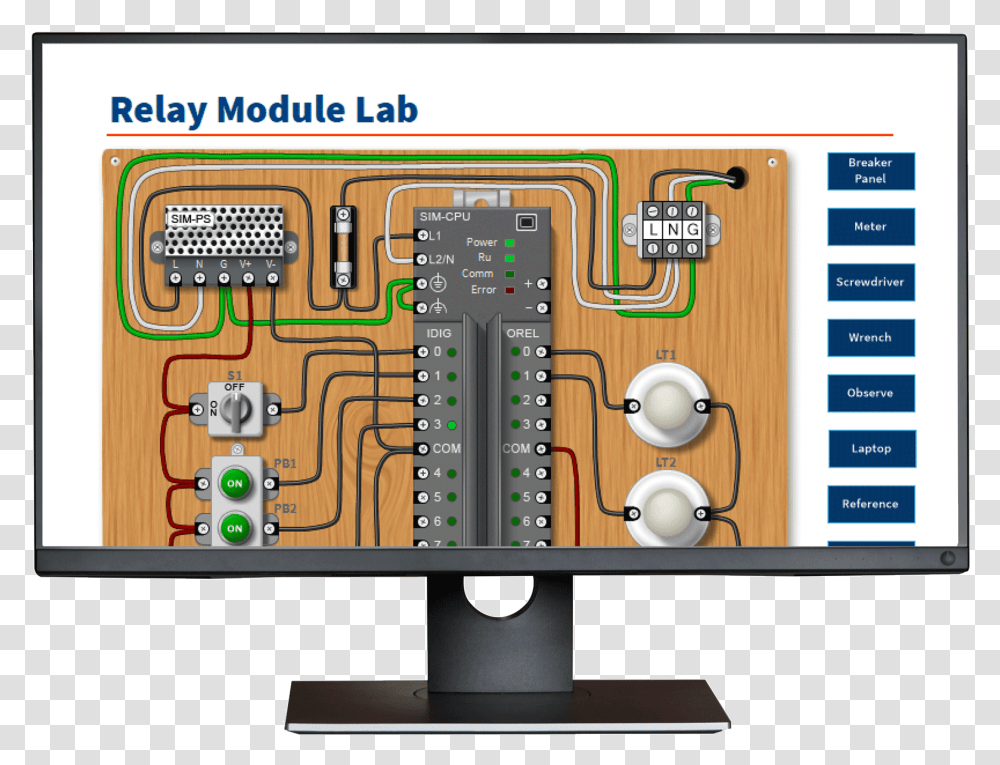 Troubleshooting Plc Circuits Programmable Logic Control Simulator, Electronics, Monitor, Screen, Display Transparent Png