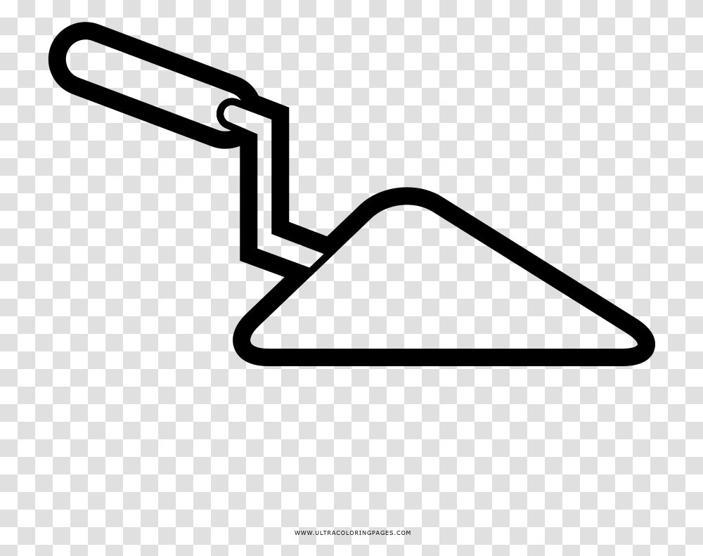 Trowel Coloring Page, Gray, World Of Warcraft Transparent Png