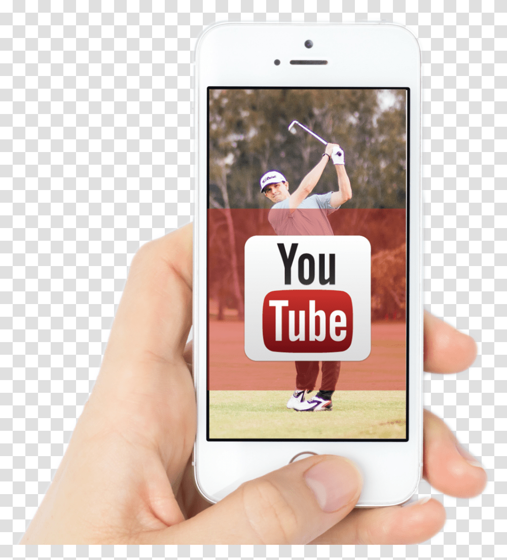 Troy Golf Youtube Iphone Youtube, Mobile Phone, Electronics, Cell Phone, Person Transparent Png