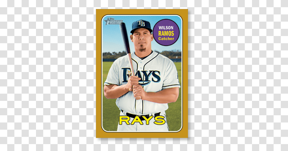 Troy Ramos 2018 Topps Heritage Baseball Base Poster Tampa Bay Rays, Person, Human, People, Sport Transparent Png