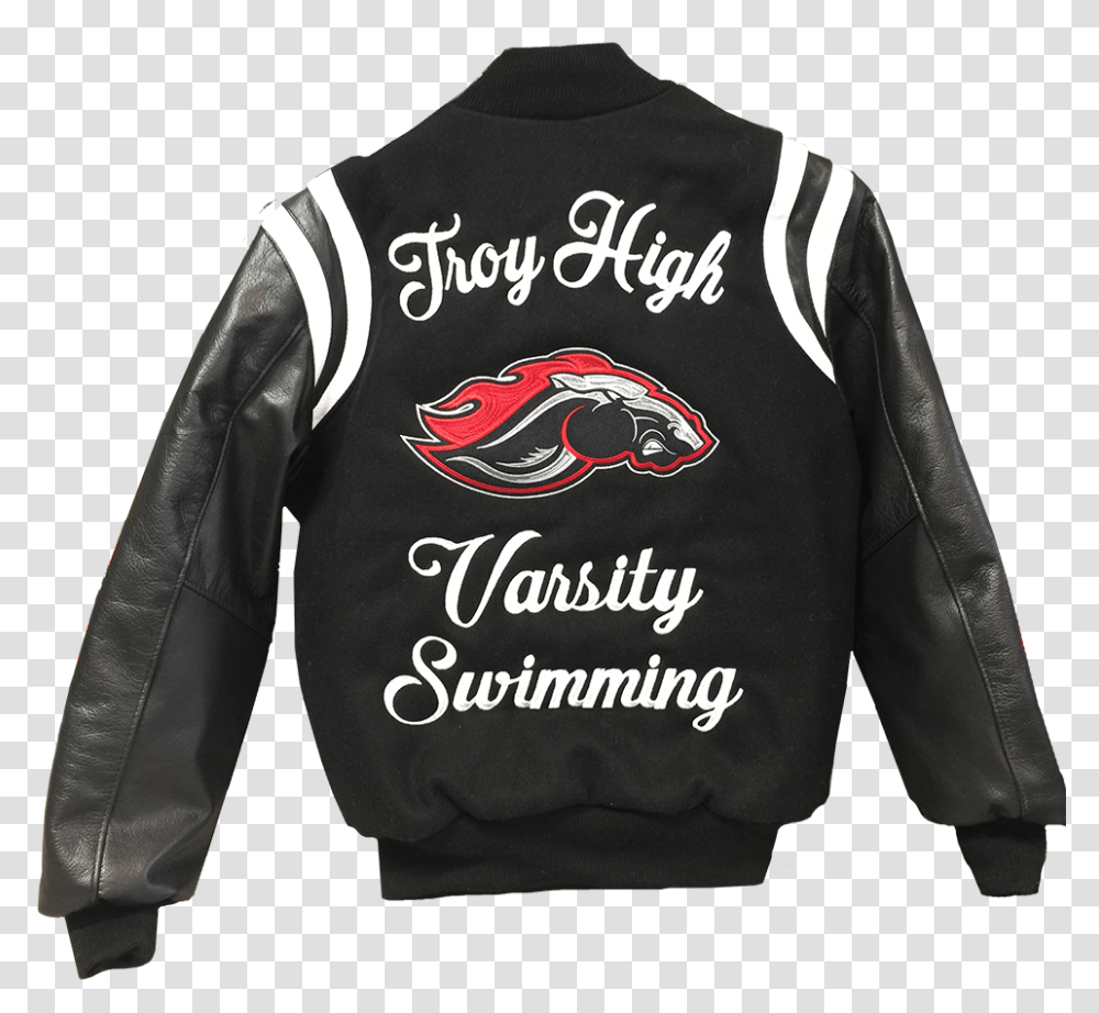 Troyhighback Swimming 2 Leather Jacket, Apparel, Long Sleeve, Coat Transparent Png