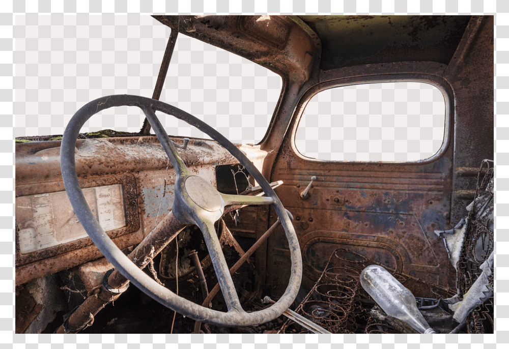Truck 960, Car, Rust, Steering Wheel, Machine Transparent Png